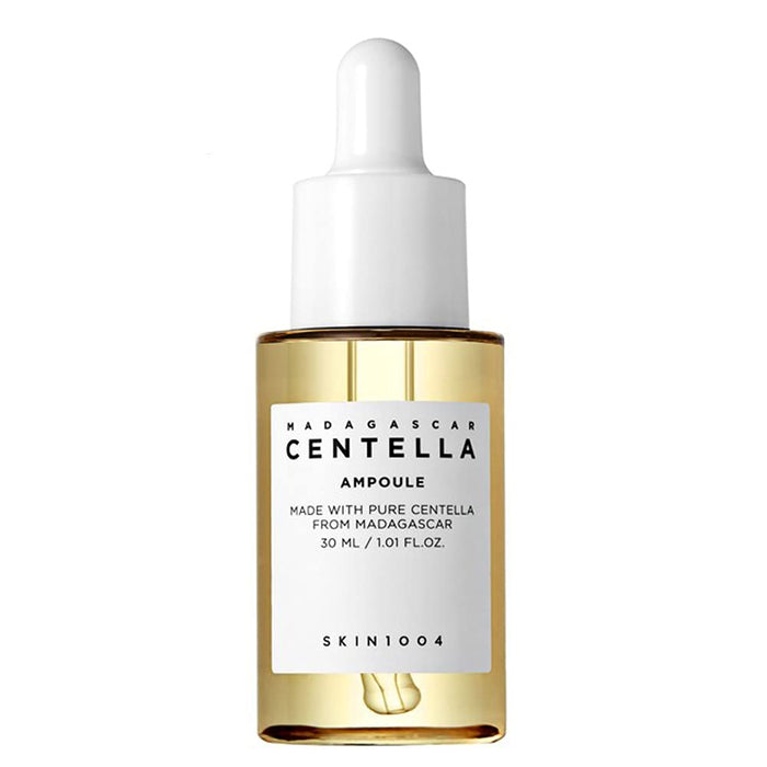 SKIN1004 Madagascar Centella Asiatica 100 Ampullen Gesichtsserum, 100 % Centella-asiatica-Extrakt, zur Beruhigung empfindlicher und zu Akne neigender Haut, 30 ml